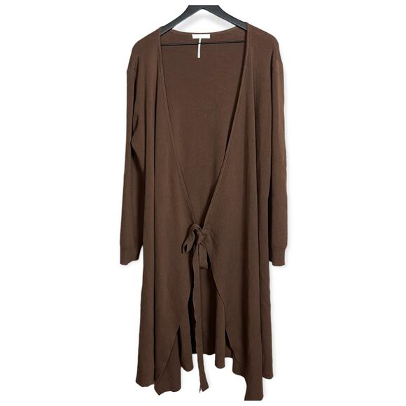Stictch Drop Oversized Brown Tie Cardigan Size Extra Large - Picture 7 of 7